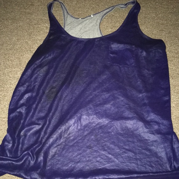 Dark Blue/Grey (Fabric Back/Mesh Front) Tank Top - Picture 1 of 1